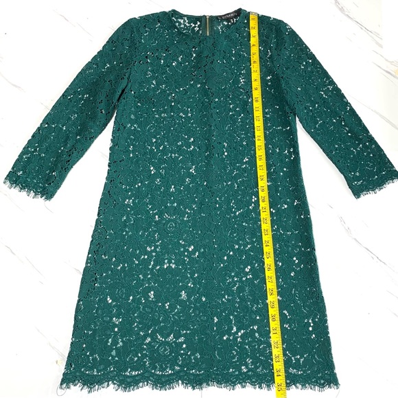 NWOT Dynamite Women’s Teal Green Lace Unlined 3/4 Sleeves Dress Size Small - Picture 14 of 15